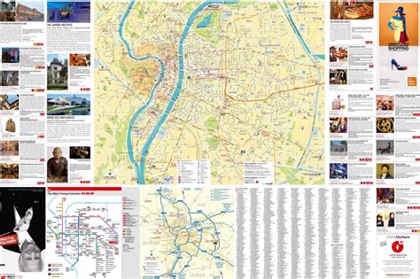 Lyon city map tourist - Lyon tourist information map (Auvergne-Rhône-Alpes - France)