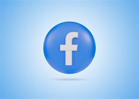 Icono De Renderizado D De Facebook Con Buen Fondo Foto Premium