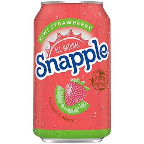 Snapple Kiwi Strawberry All Natural 12 Fl Oz Can Pack Of 15 Total