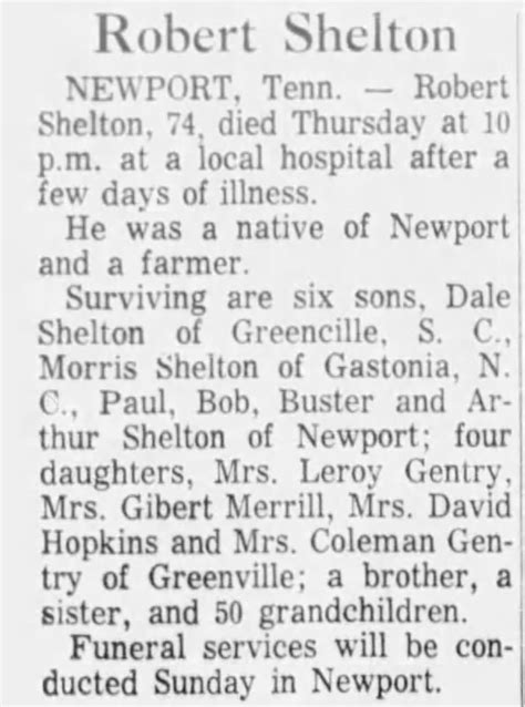 Robert Shelton of Newport Tenn. - Newspapers.com