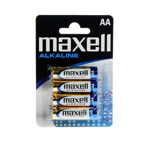 Pilas Maxell Bateria Original Alcalina Tipo AA LR6 En Blister