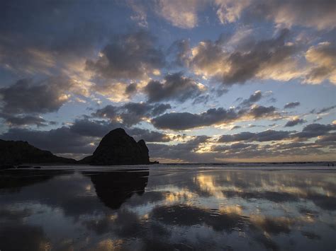 Sunset At Piha Beach Photograph by Lucian Nistor | Pixels