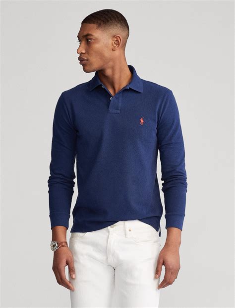 Polo Ralph Lauren Slim Fit Mesh Long Sleeve Polo Lange Mouwen Boozt