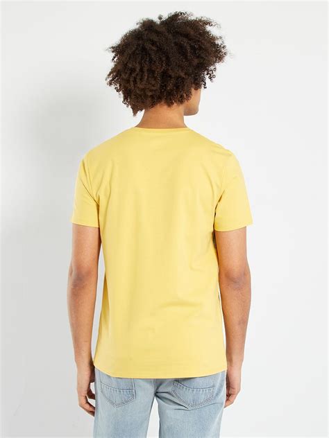 T shirt color block en jersey jaune pâle Kiabi 8 00