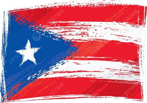 Grunge Puerto Rico Flag Flag Center Symbol Vector Flag Center Symbol Png And Vector With