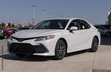 Toyota Camry display at a dealership. Toyota offers the Camry in LE, SE ...