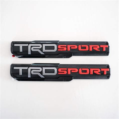 2pcs Toyota Trd Sports 3d Car Trunk Side Fender Rear Emblem Badge Sticker Decal Truck Emblems