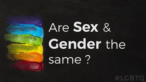 Sex Vs Gender Whats The Difference Guy Girl Gay And God Youtube