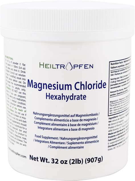 Amazon Natural Magnesium Chloride Powder Oral Supplement Crystal