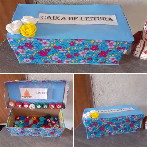 Modelo De Caixa De Leitura - Caixa de leitura com materiais recicláveis 🥰 | Caixa de sapato, Jogos ...