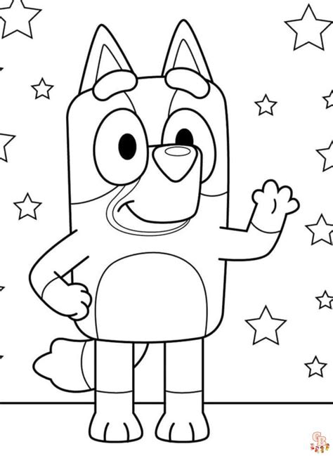 Bluey Coloring Desenhos para colorir grátis para crianças GBcoloriage