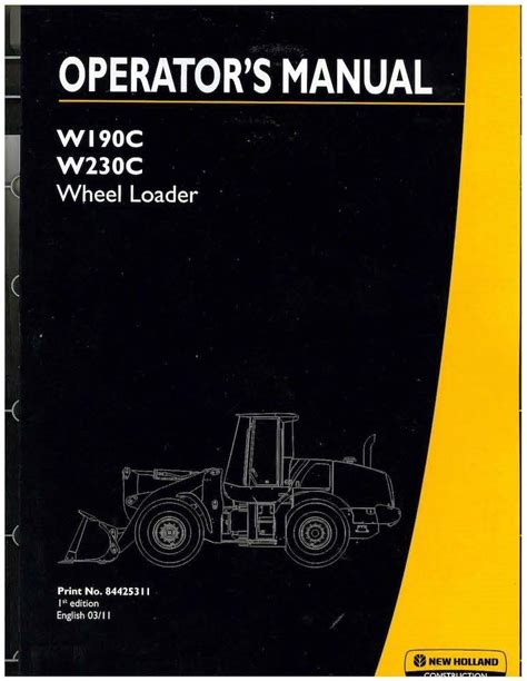 New Holland W C W C Excavadora De Orugas Escaneado Manual Del