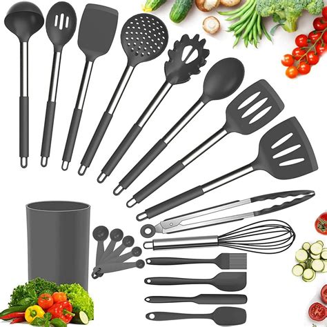 Silicone Cooking Utensil Set 20pcs Kitchen Utensil Sets Food Grade Silicone Spatula Bpa Free