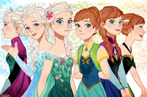 Elsa And Anna Frozen Fever Fan Art Fanpop