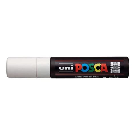 POSCA PC 17K Extra Broad Rectangular Chisel Paint Marker White 076828