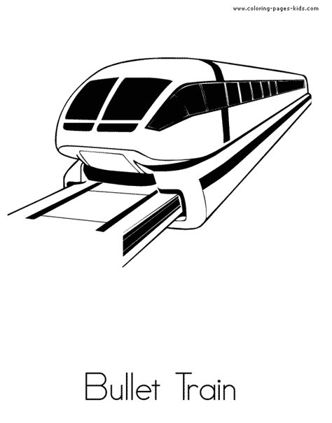 Bullet Train Coloring Page