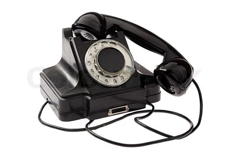 Eine Alte Schwarze Vintage Dreh Stil Telefon Aus Dem Schneider Ber