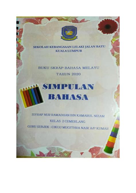 contoh buku skrap sekolah rendah - Penelope Manning