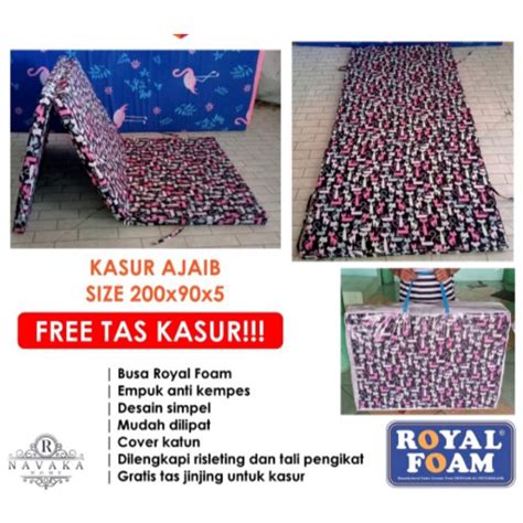 Jual Kasur Lipat 3 Royal Foam 90x200x5cm Shopee Indonesia