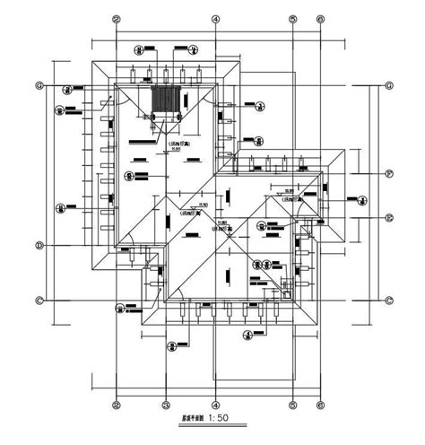 House Top Roof plan AutoCAD Drawing Free Download DWG File - Cadbull