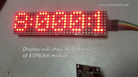 Wifi Controlled Led Matrix Display Max7219 Esp8266 12 Node Mcu Youtube