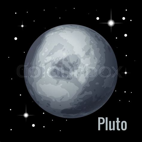 Pluto Planet Vector Illustration High Stock Vector Colourbox