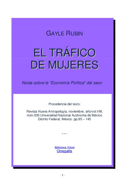 Pdf El Trafico De Mujeres