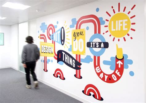 Shillington Wall On Behance Office Wall Graphics Office Mural