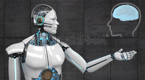 Humanoid Robot Human Brain - stock photo 885660 | Crushpixel