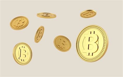 Premium Photo Bitcoin Coin Flying On Clear Background Bitcoins