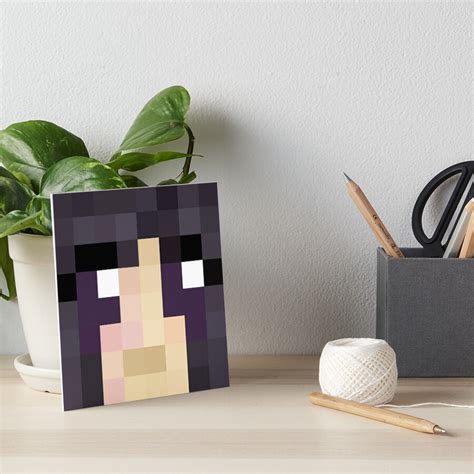 Nanosounds Minecraft Skin Yogscast Kim Face Art Board Print By