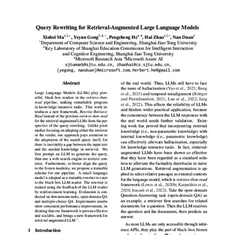 Query Rewriting In Retrieval Augmented Large Language Models ACL