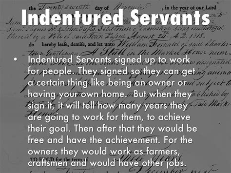 The Differences between slaves and Indentured servants