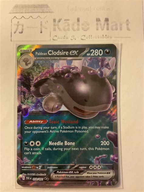 Paldean Clodsire Ex 059 091 Paldean Fates Ultra Rare Pokemon TCG Card