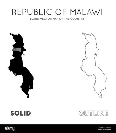 Malawi Map Blank Vector Map Of The Country Borders Of Malawi For Your