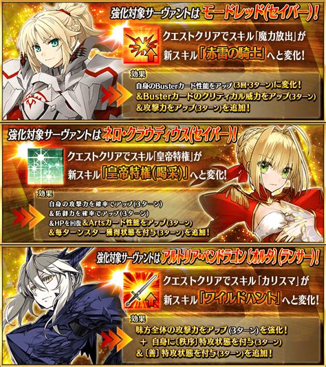 【fgo】モーさん、ネロ、槍オルタのスキル強化来たけどどれもいい感じだな