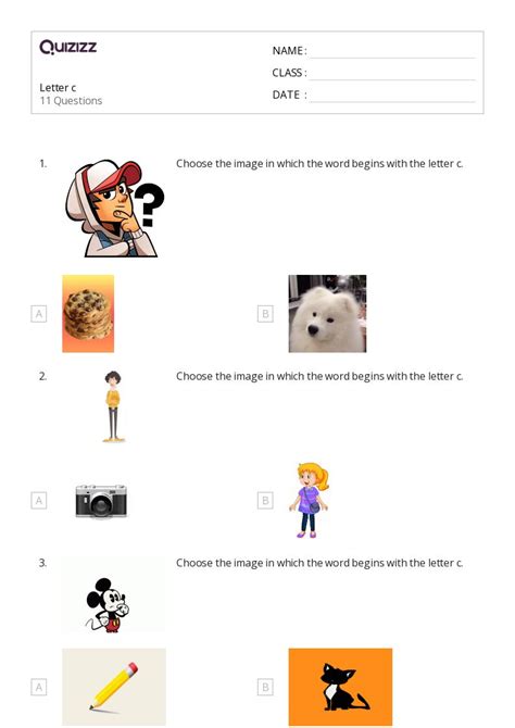 50 The Letter C Worksheets For Grade 1 On Quizizz Free And Printable