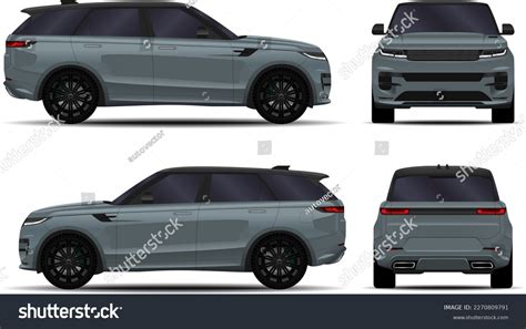 Realistic Suv Car Side View Front Stock Vector Royalty Free