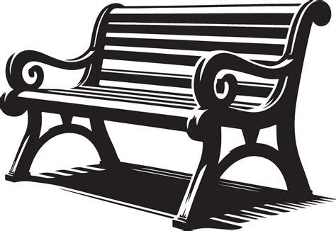 Bench, Furniture Silhouette, black color silhouette 46036018 Vector Art ...