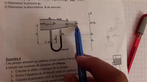 Mecanique Des Fluides Serie Exercice Youtube