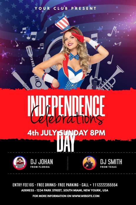 Independence Day Party Flyer Template Postermywall