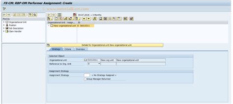 ICLRBPOM01 SAP Tcode Create RBP OM Assignment Data Transaction Code