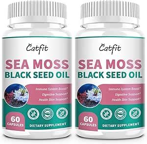 Amazon Pcs Sea Moss Mg Black Seed Oil Mg Capsules With