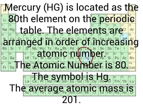 Periodic Table Mercury Atomic Number - Periodic Table Timeline