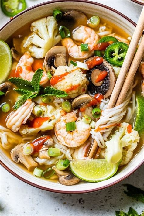 Shrimp Pho With Vegetables Yummiesta