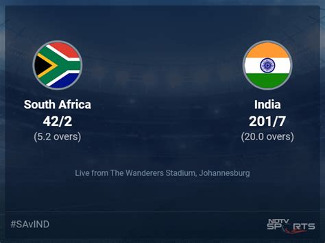 South Africa vs India live score over 3rd T20I T20 1 5 updates ...