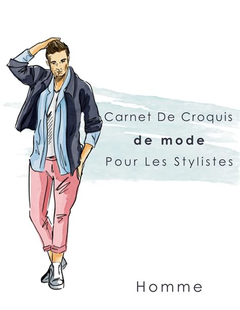 Buy Carnet De Croquis De Mode Pour Les Stylistes Homme Cahier De