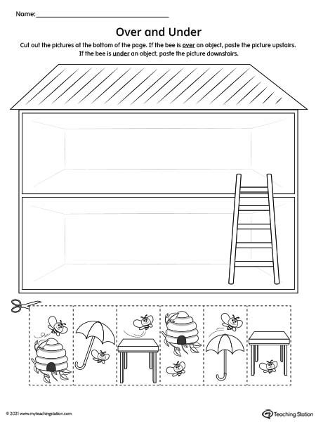 Preschool Position And Direction Printable Worksheets