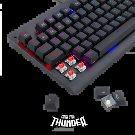 TECLADO MECÁNICO REDRAGON DARK AVENGER K568RGB SP RGB SWITCH RED