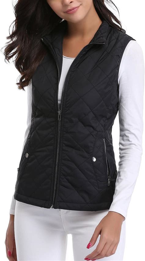 MISS MOLY Damen Weste Mit Stehkragen Weste Jacke Winter Warm